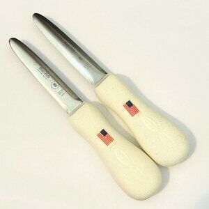 Dexter Russell LOT OF 2 Oyster Knives Galveston Style S137 Sani-Safe 4" Blade